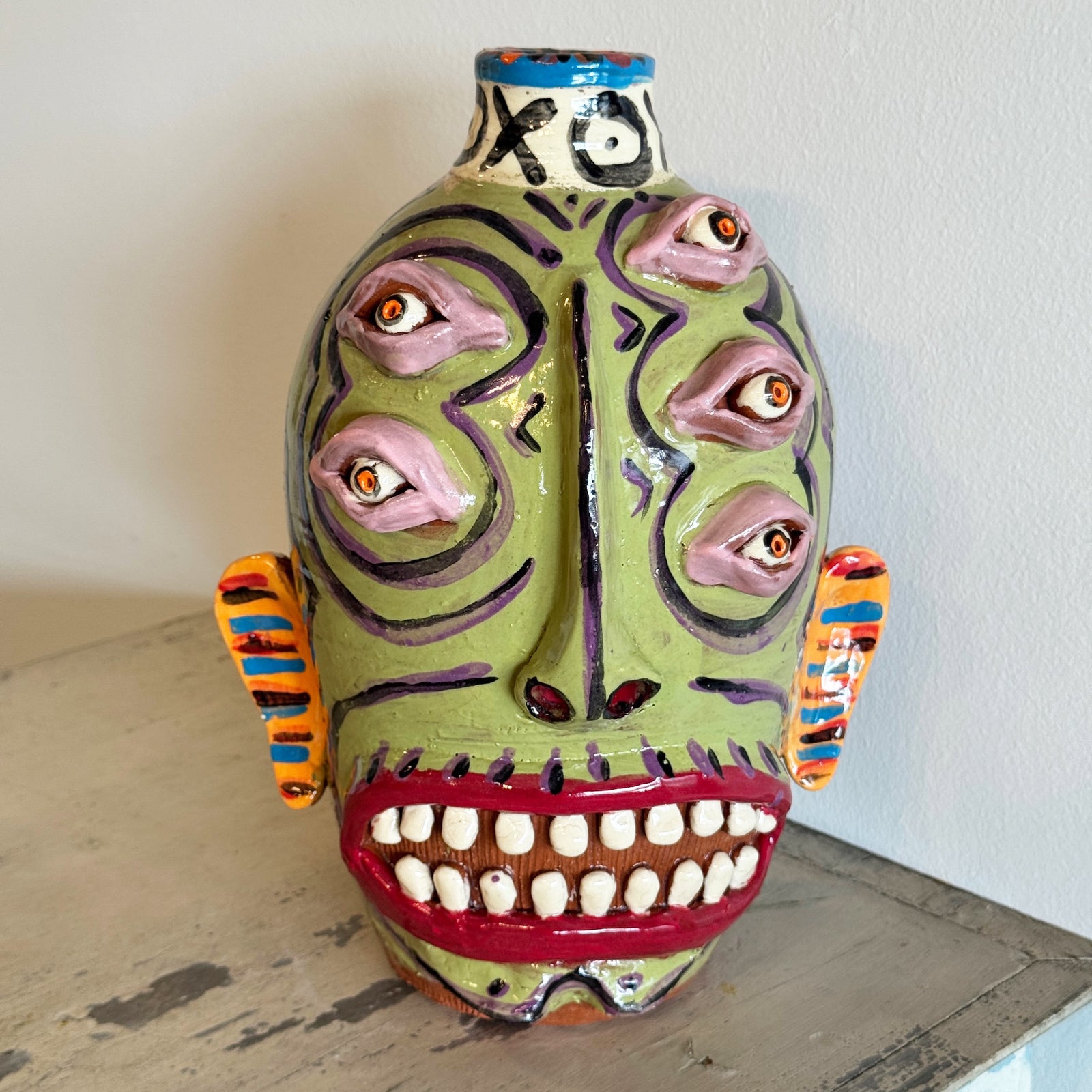 Green 5 Eyes Carl Block