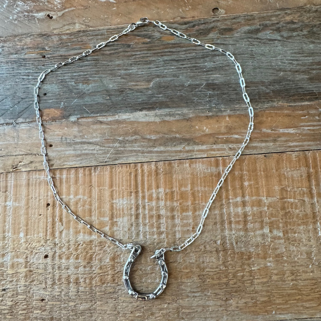 Chunky Silver & Gold Horseshoe Necklace Margaret Sullivan