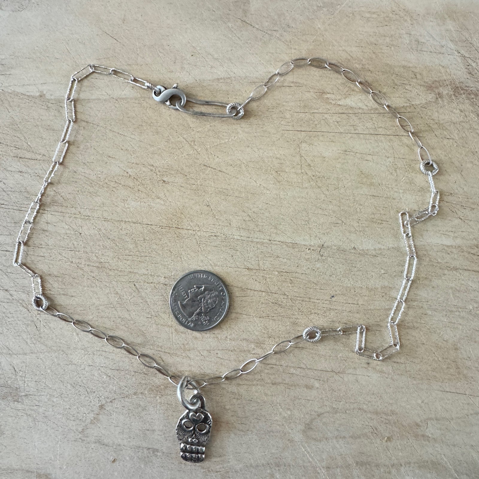 Oblong Chunky Skull Necklace Margaret Sullivan