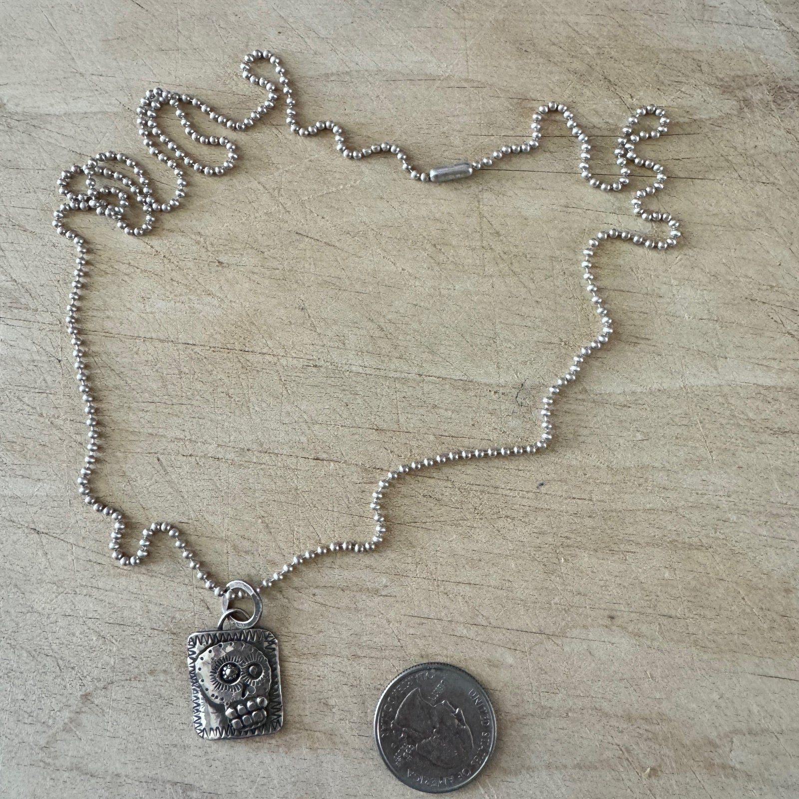 Square Skull Necklace Margaret Sullivan