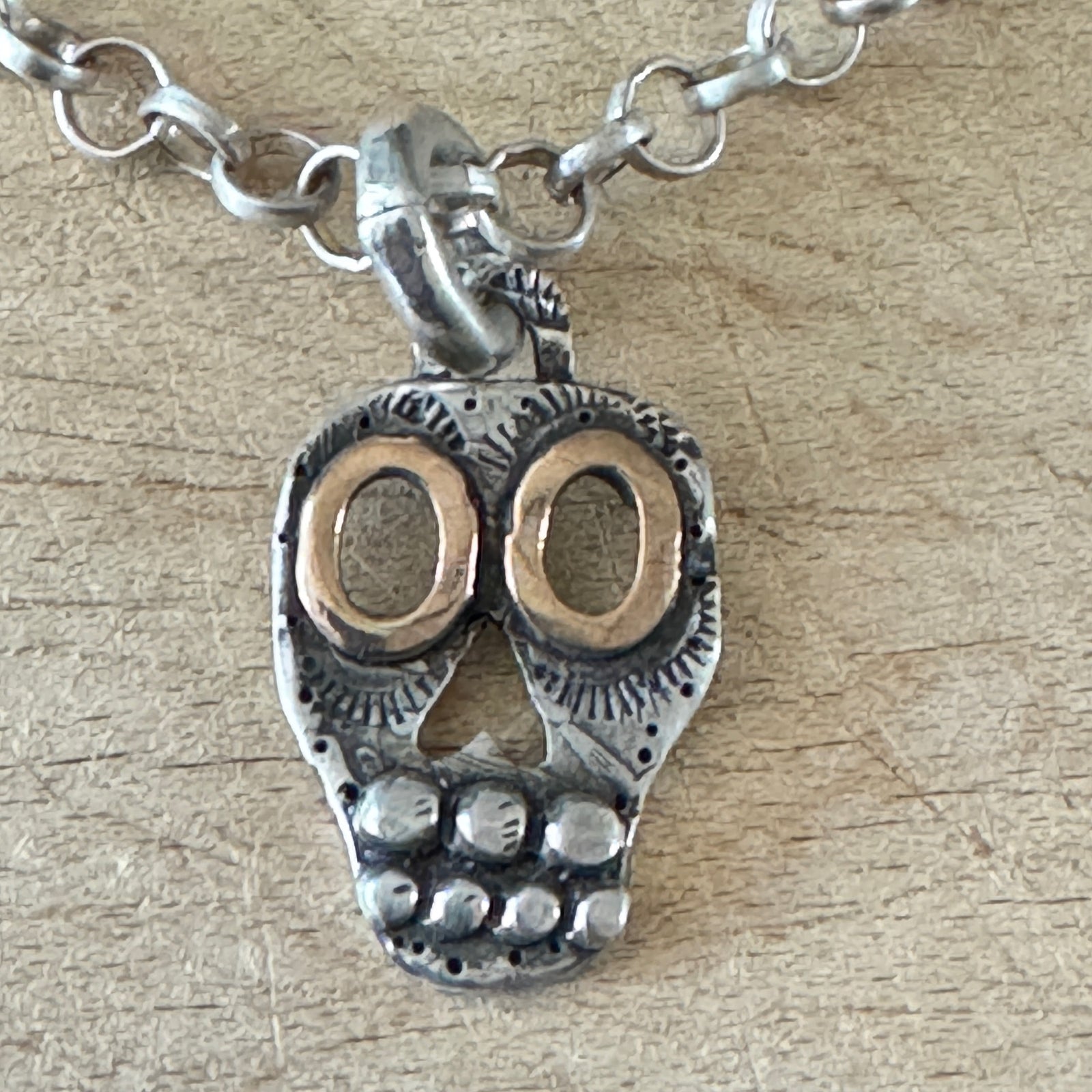 Bronze Eyes Skull Necklace Margaret Sullivan