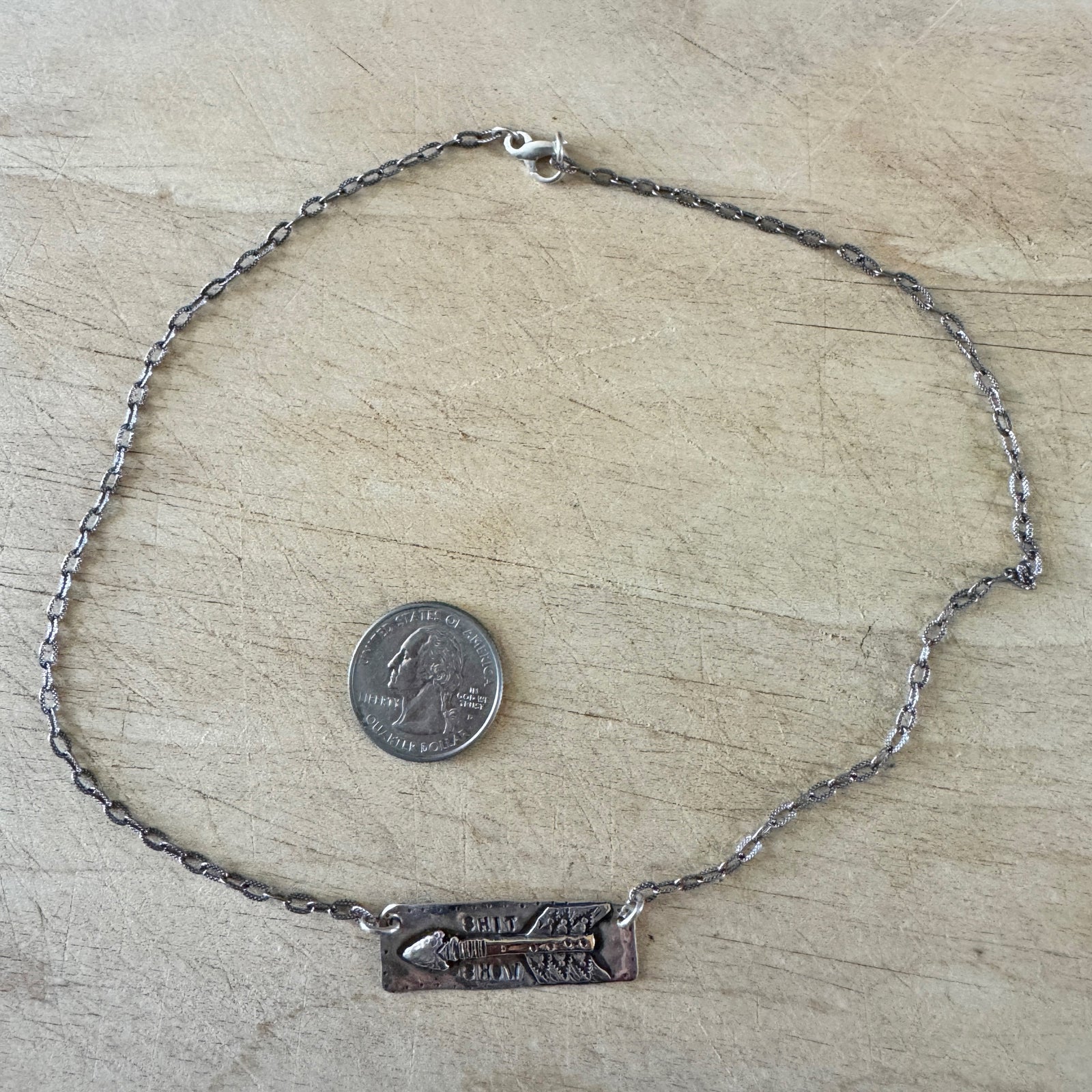 Silver & 14k Gold Filled Shit Show Arrow Necklace Margaret Sullivan