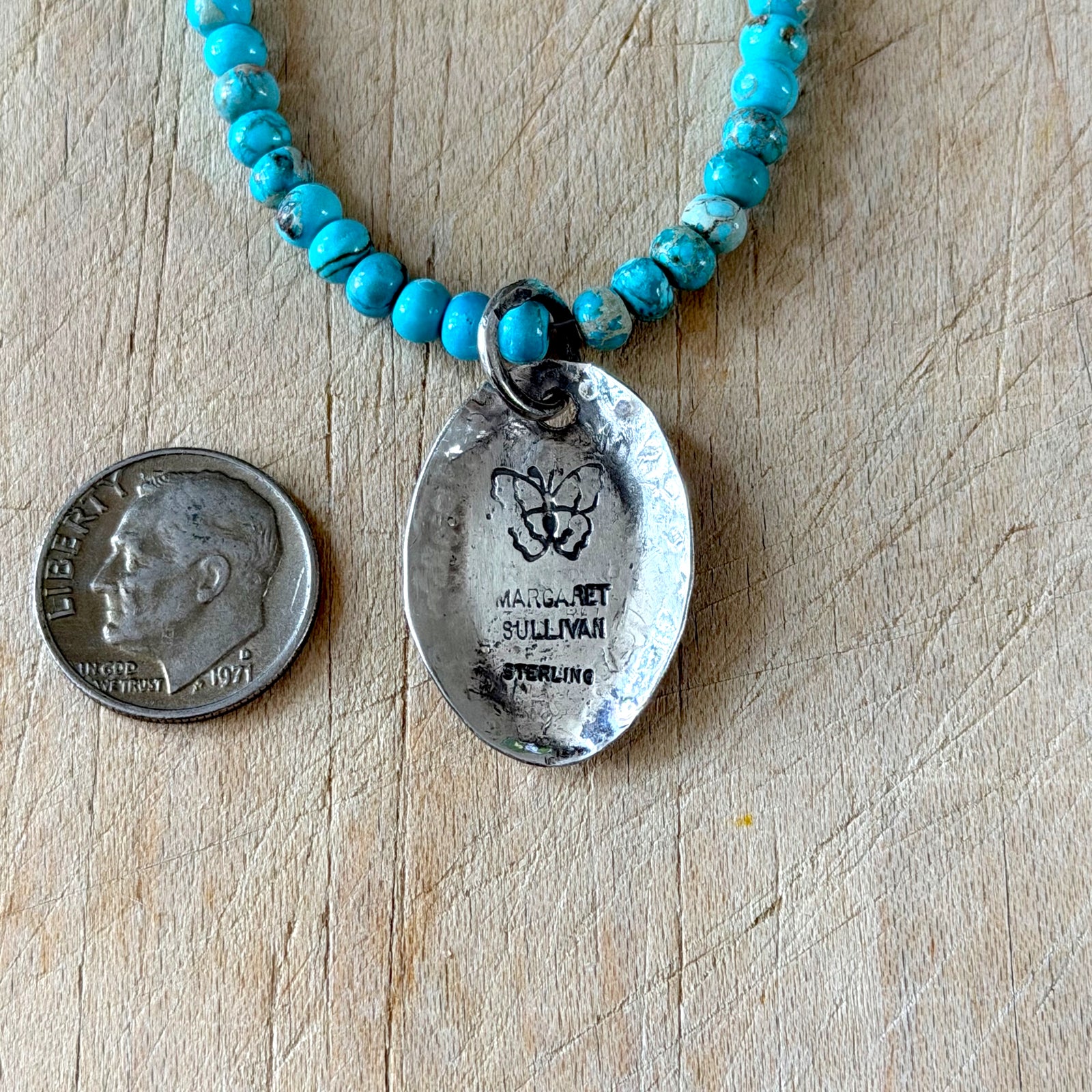 Silver Turquoise Sugar Skull Necklace Margaret Sullivan
