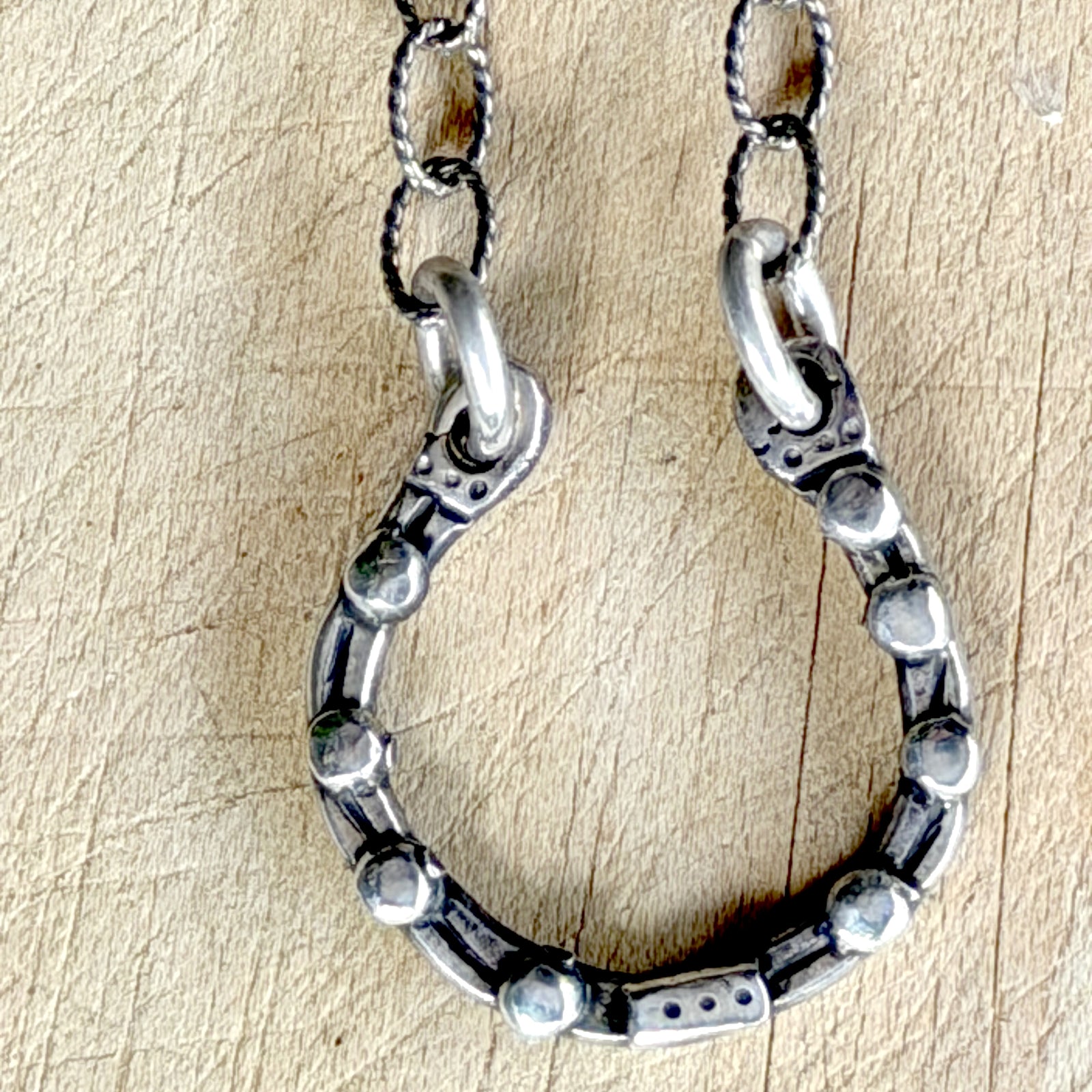 Silver Chunky Horseshoe Necklace Margaret Sullivan