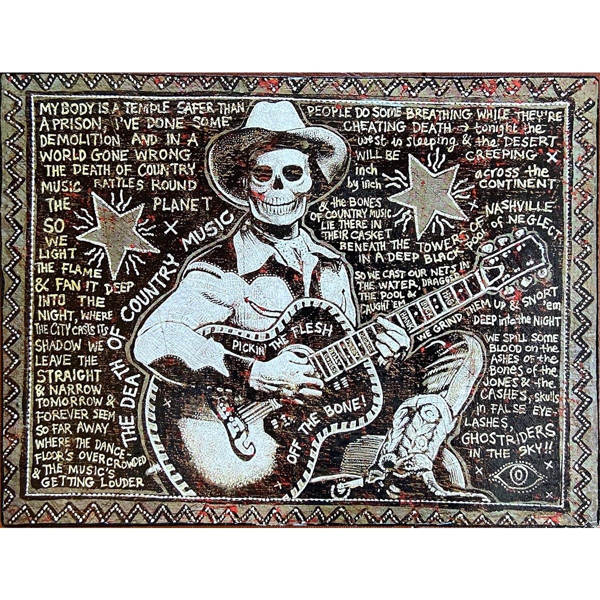Death Of Country Music - Song Paintings Print #7 Jon Langford