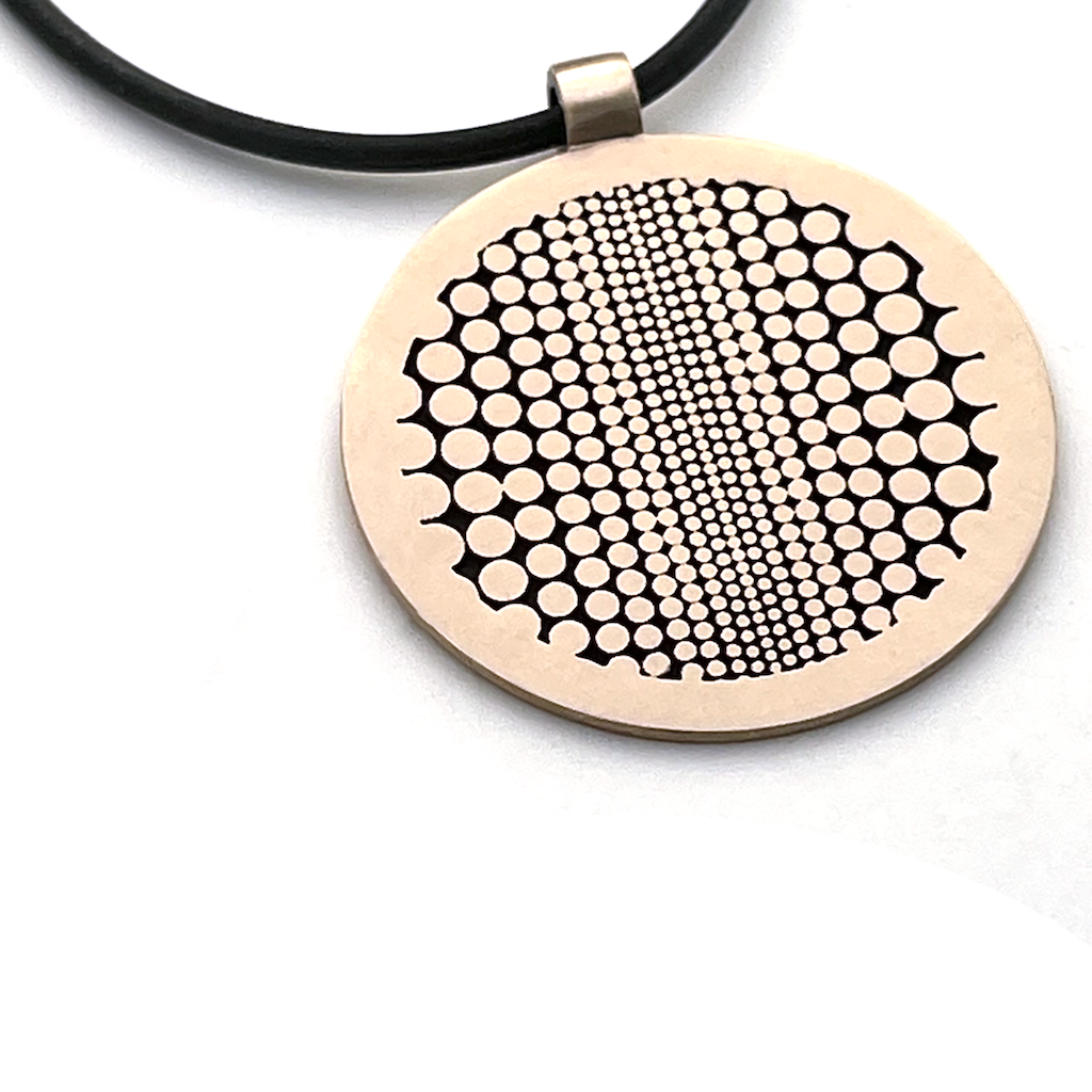 Geo Dot Full Moon Pendant (Bronze) Erika Novak