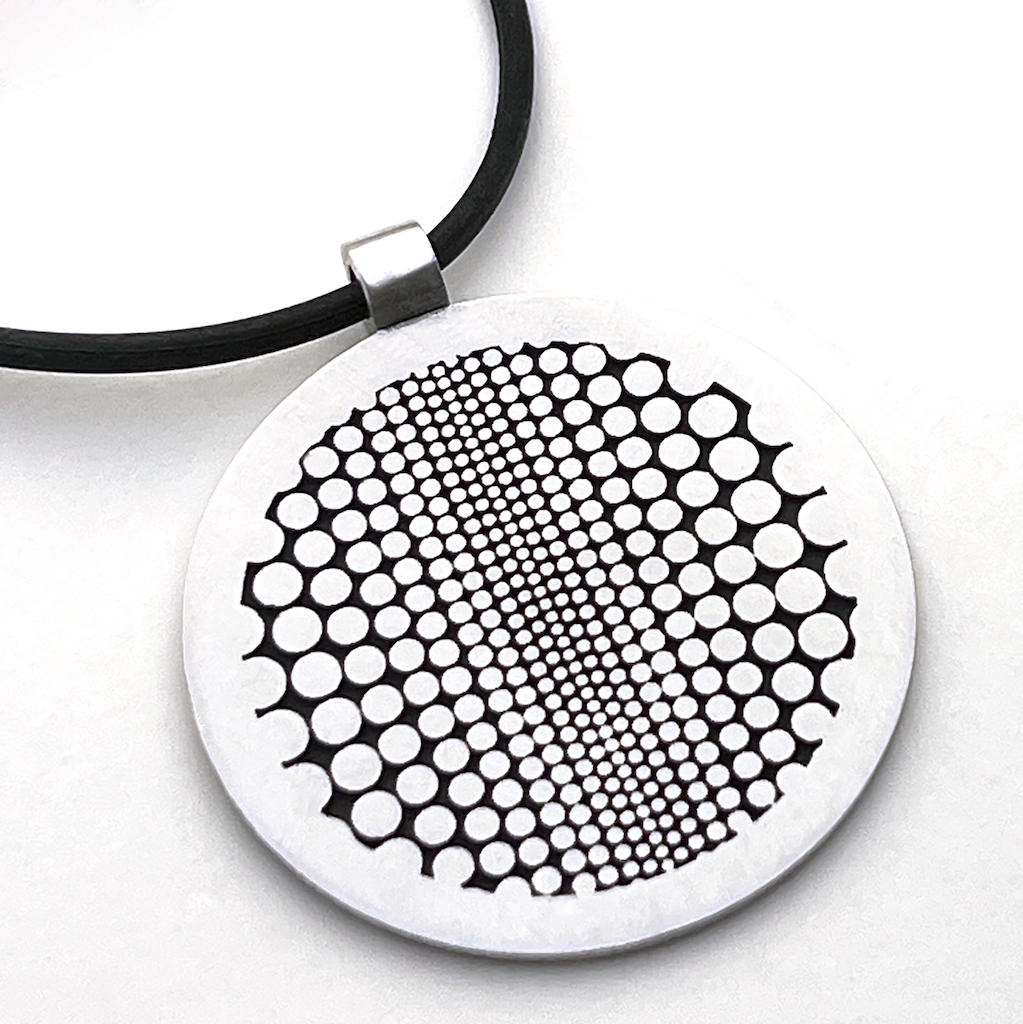 Geo Dot Full Moon Pendant (Silver) Erika Novak