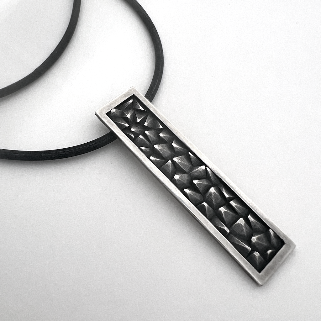 Voronoi Peaks Rectangular Pendant Erika Novak