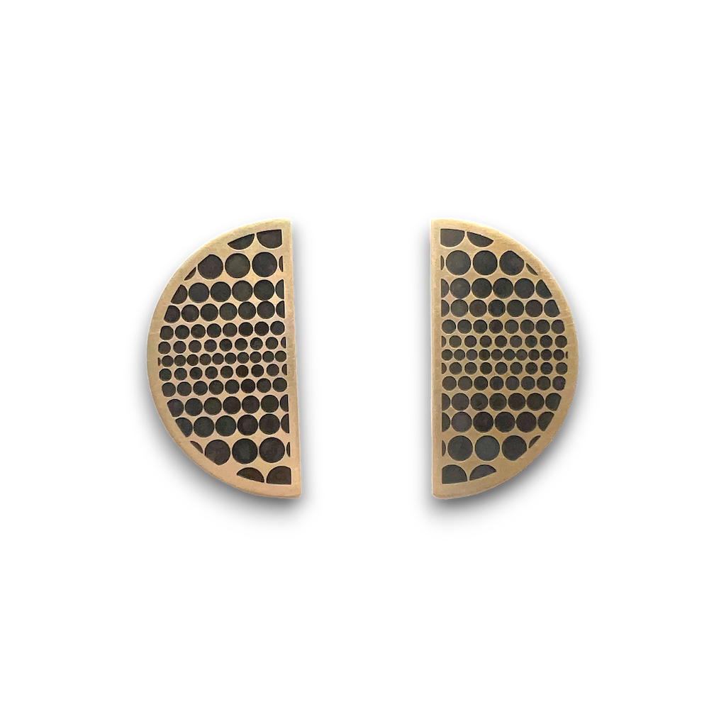 Geo Dot Half Moon Studs Erika Novak