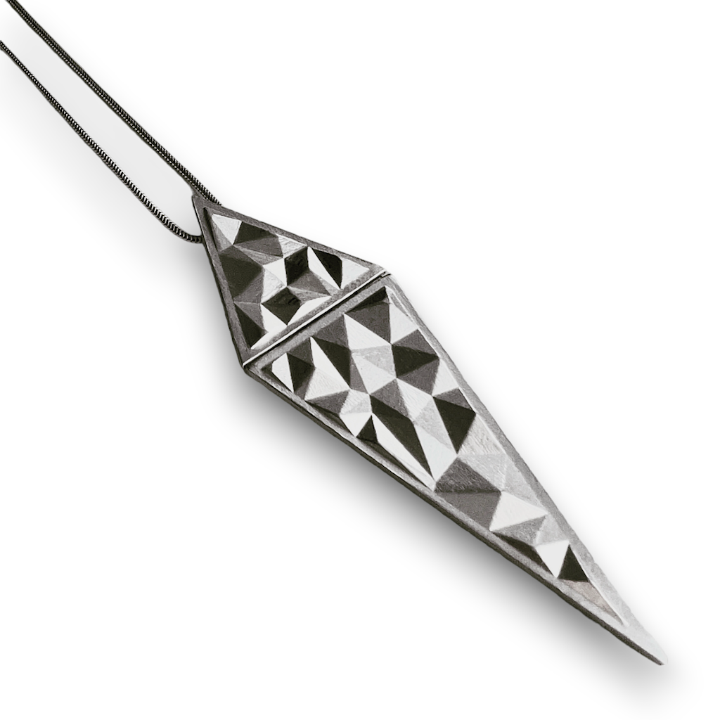 Voronoi Peaks Hinged Double Triangle Pendant Erika Novak