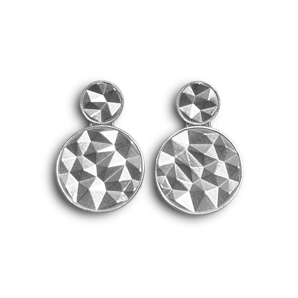 Voronoi Peaks Round Double Drops (Silver) Erika Novak
