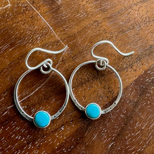 Small Turquoise Hoop Earrings Margaret Sullivan
