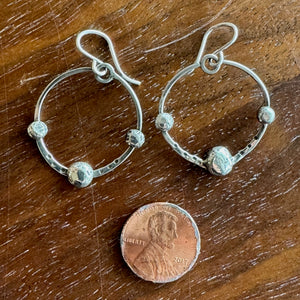 Silver Dot Hoop Earrings Margaret Sullivan