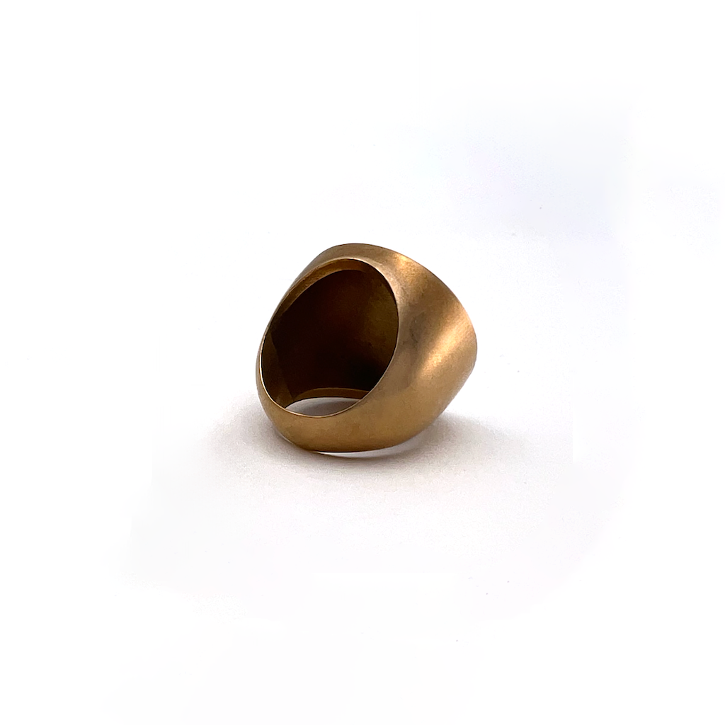 Voronoi Peaks Signet Ring - Bronze Erika Novak