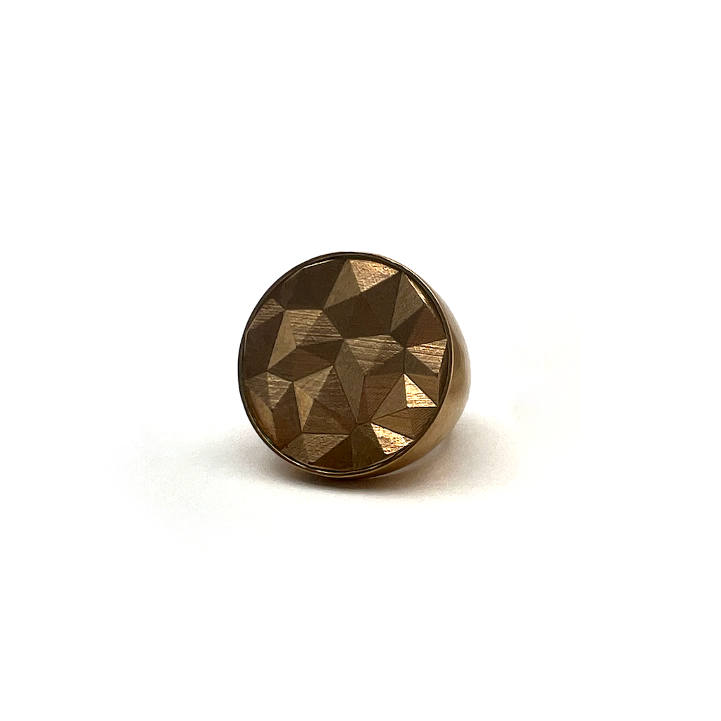 Voronoi Peaks Signet Ring - Bronze Erika Novak