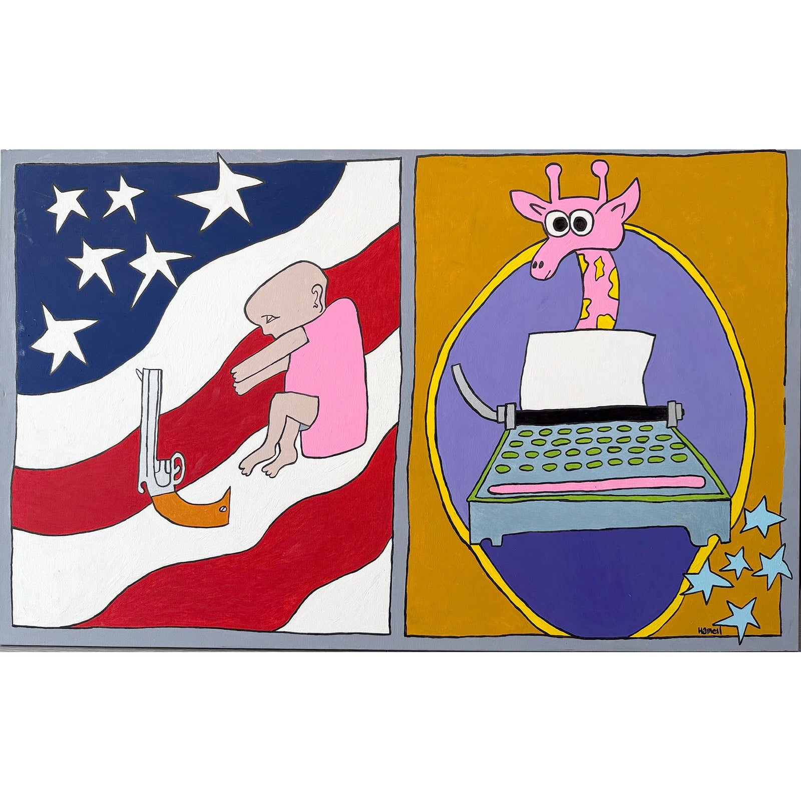 Journalist Giraffe Flag Ed Hamell