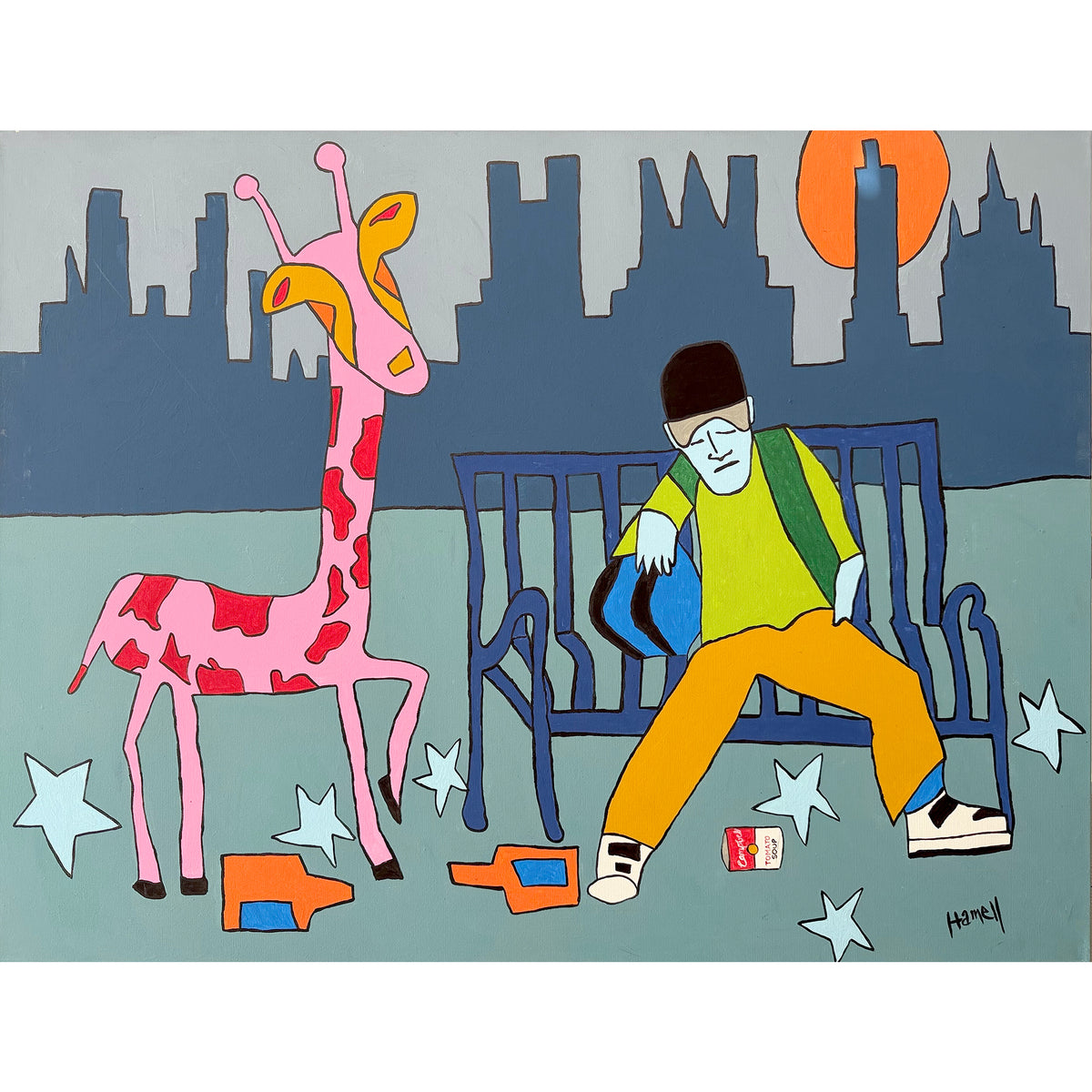 Austin Bus Stop Giraffe Ed Hamell