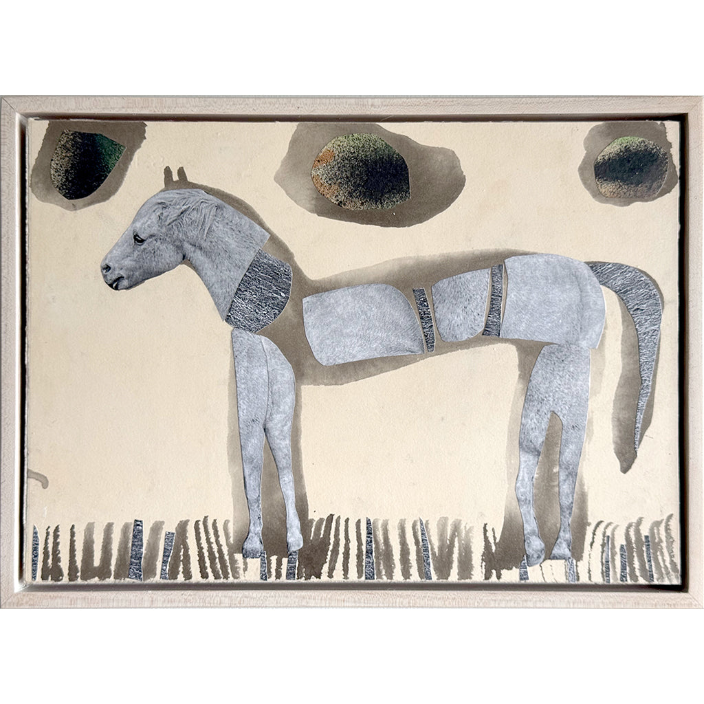 Gray Pony With Clouds Holly Roberts