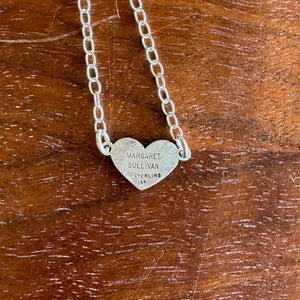Silver 14K Gold Horseshoe Heart Necklace Margaret Sullivan