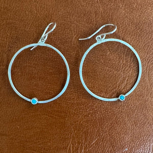 Skinny Hoop w/Turquoise Earrings Margaret Sullivan