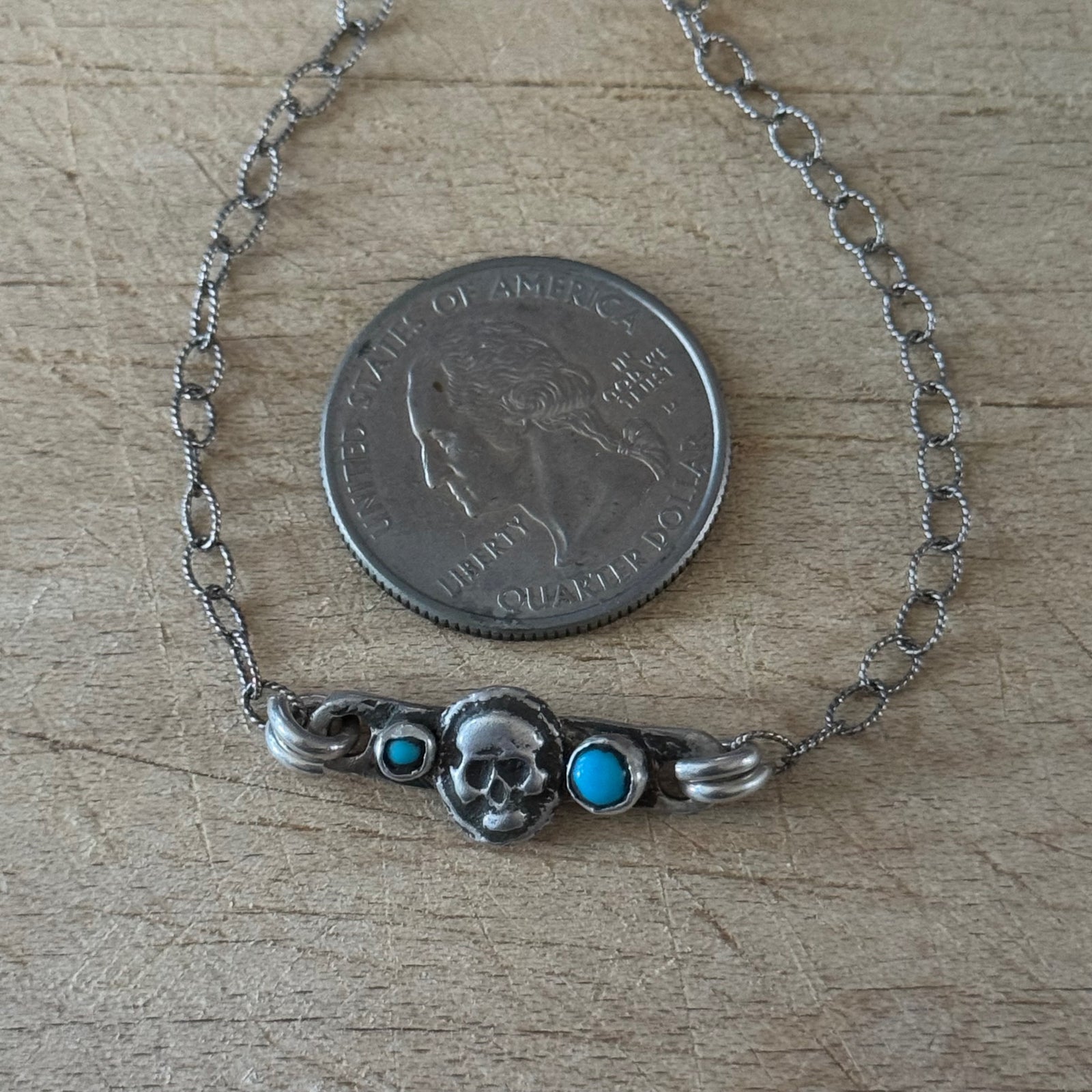 Tiny Skull Bar Necklace Margaret Sullivan