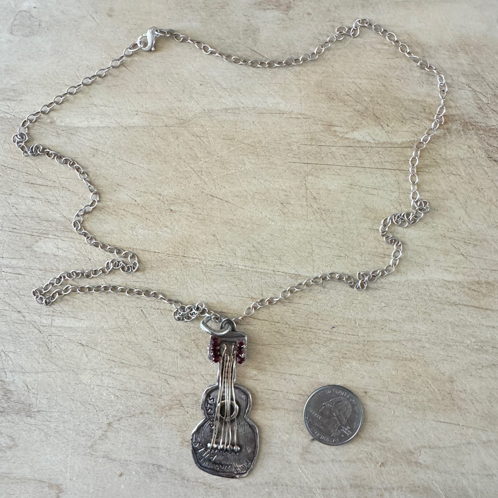 This Machine Kills Fascists Guitar Necklace Margaret Sullivan