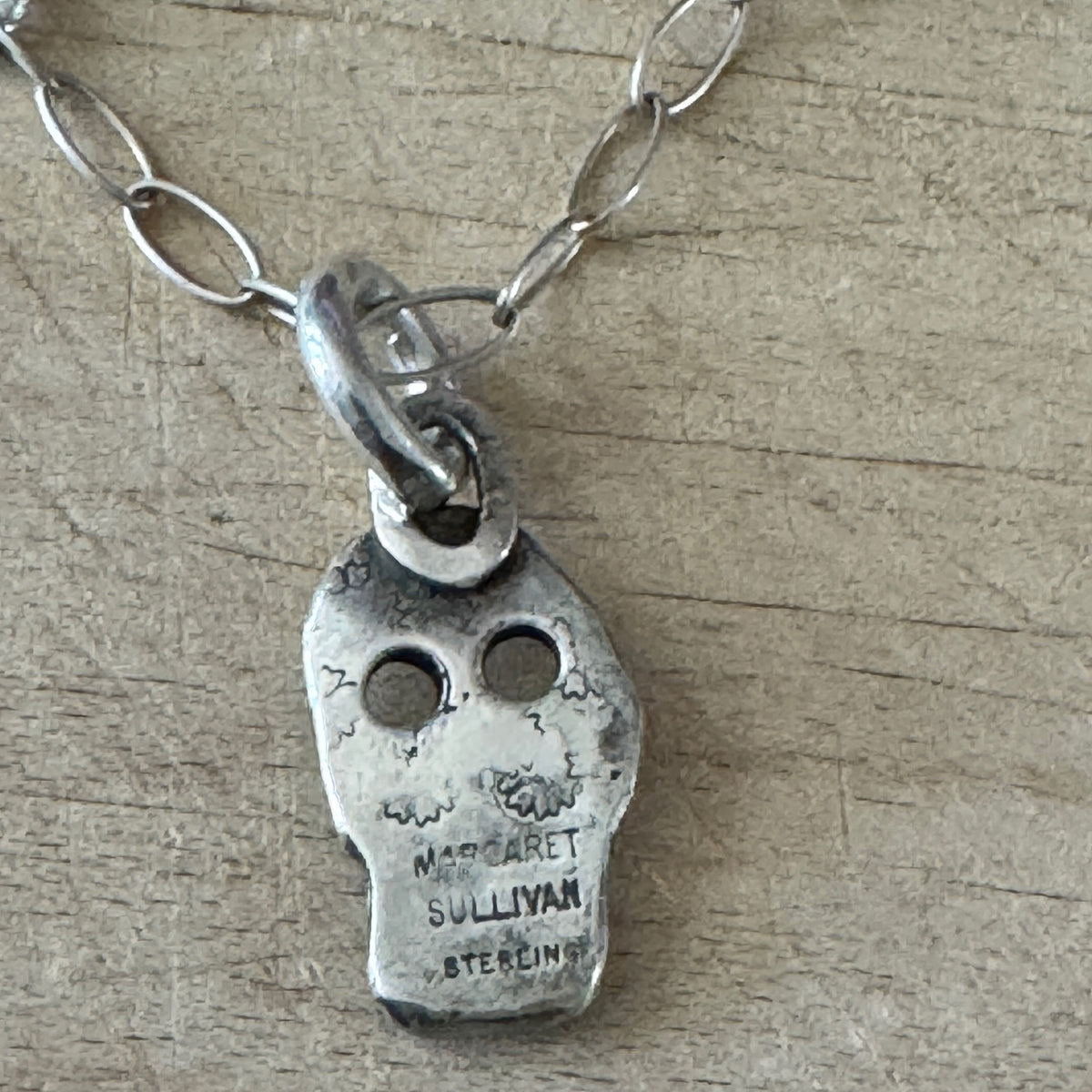 Oblong Chunky Skull Necklace Margaret Sullivan