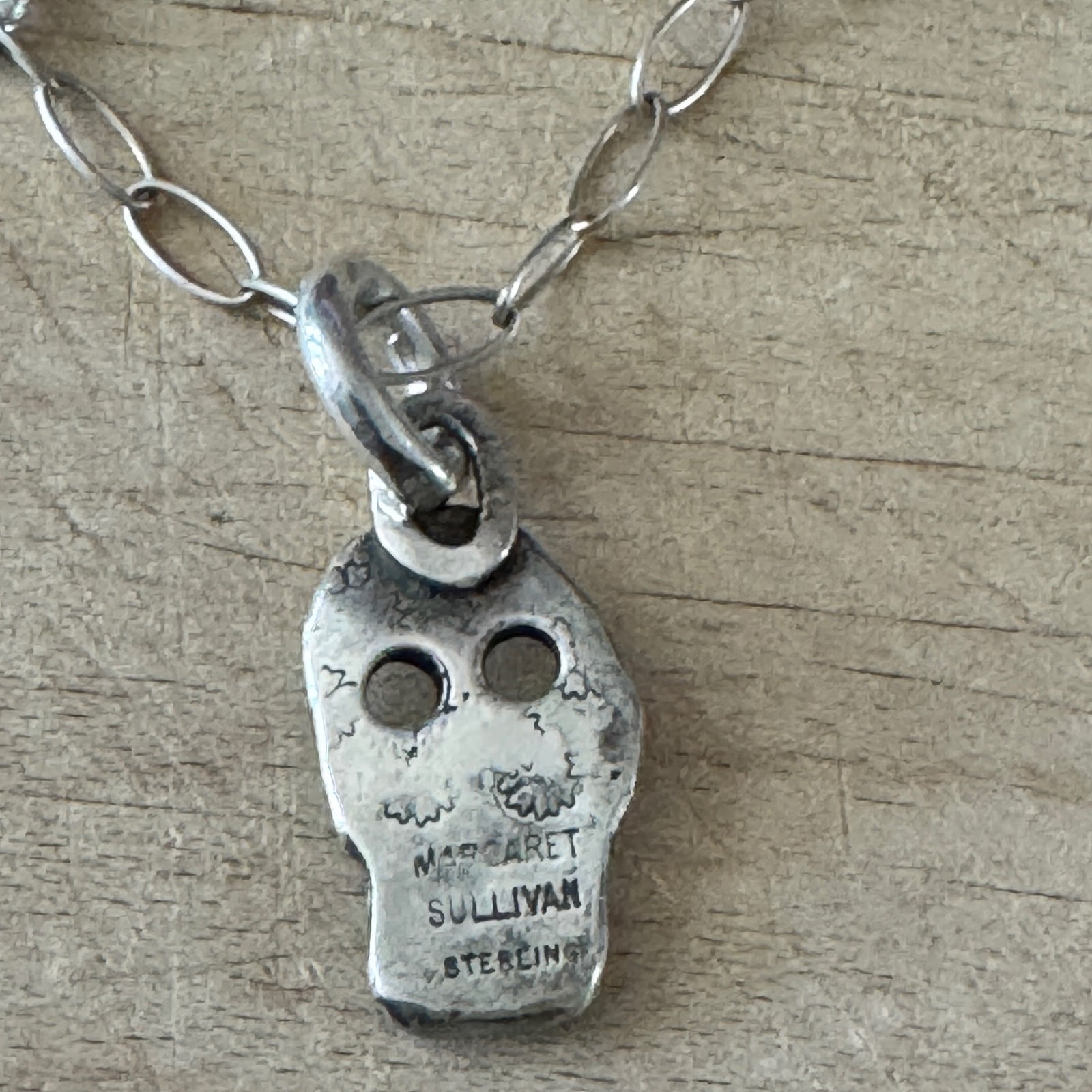 Oblong Chunky Skull Necklace Margaret Sullivan