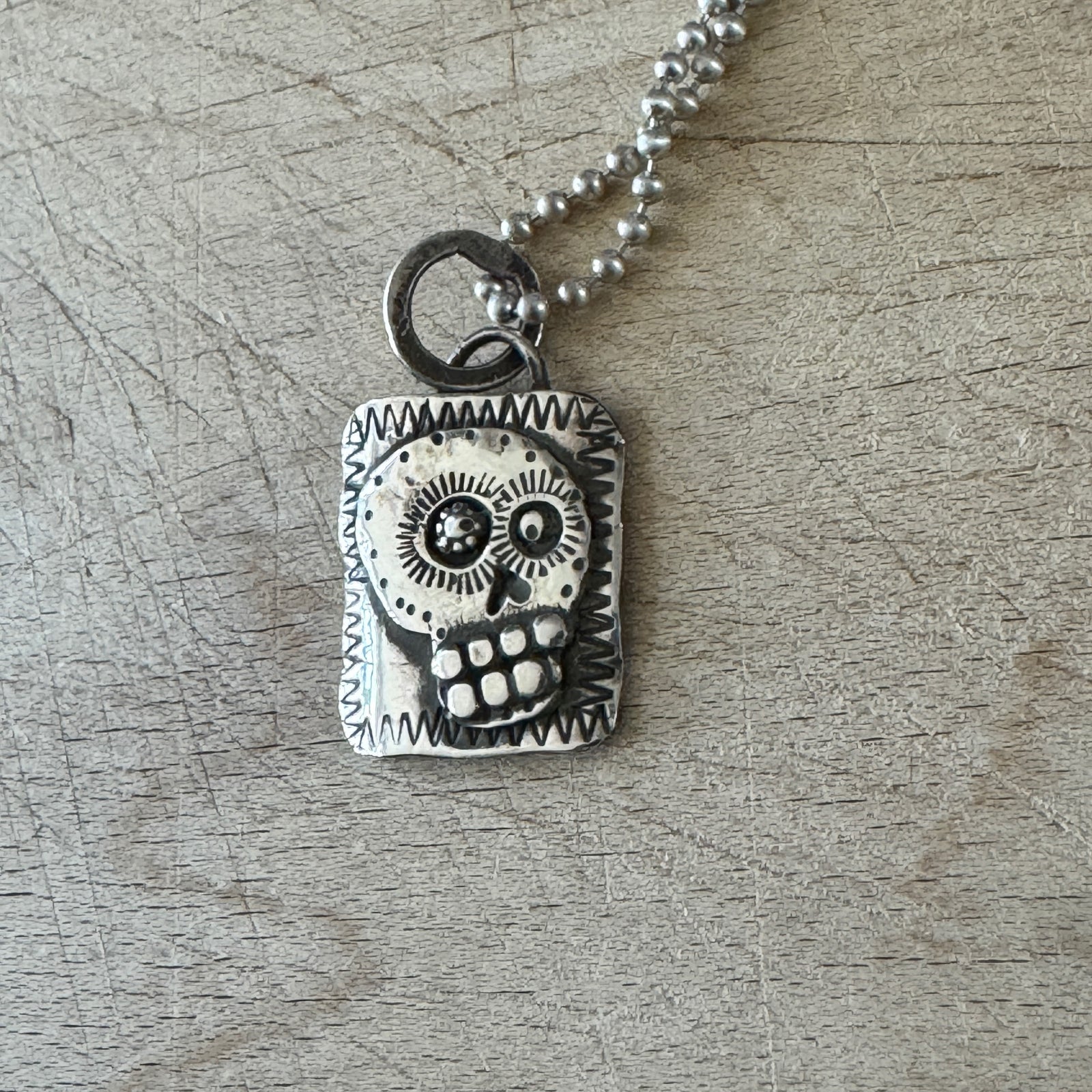 Square Skull Necklace Margaret Sullivan