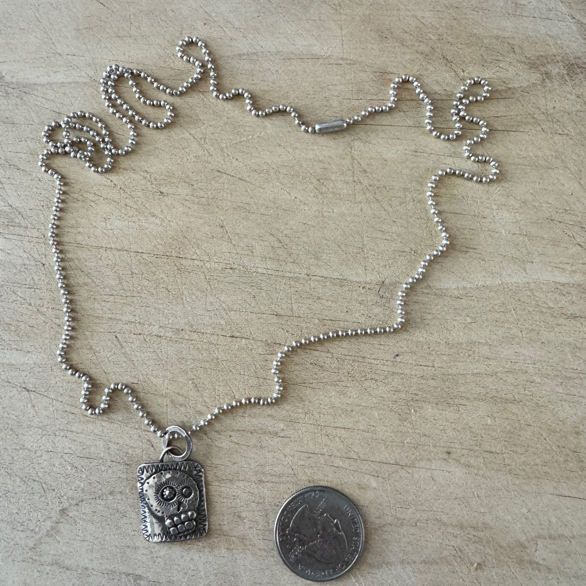 Square Skull Necklace Margaret Sullivan