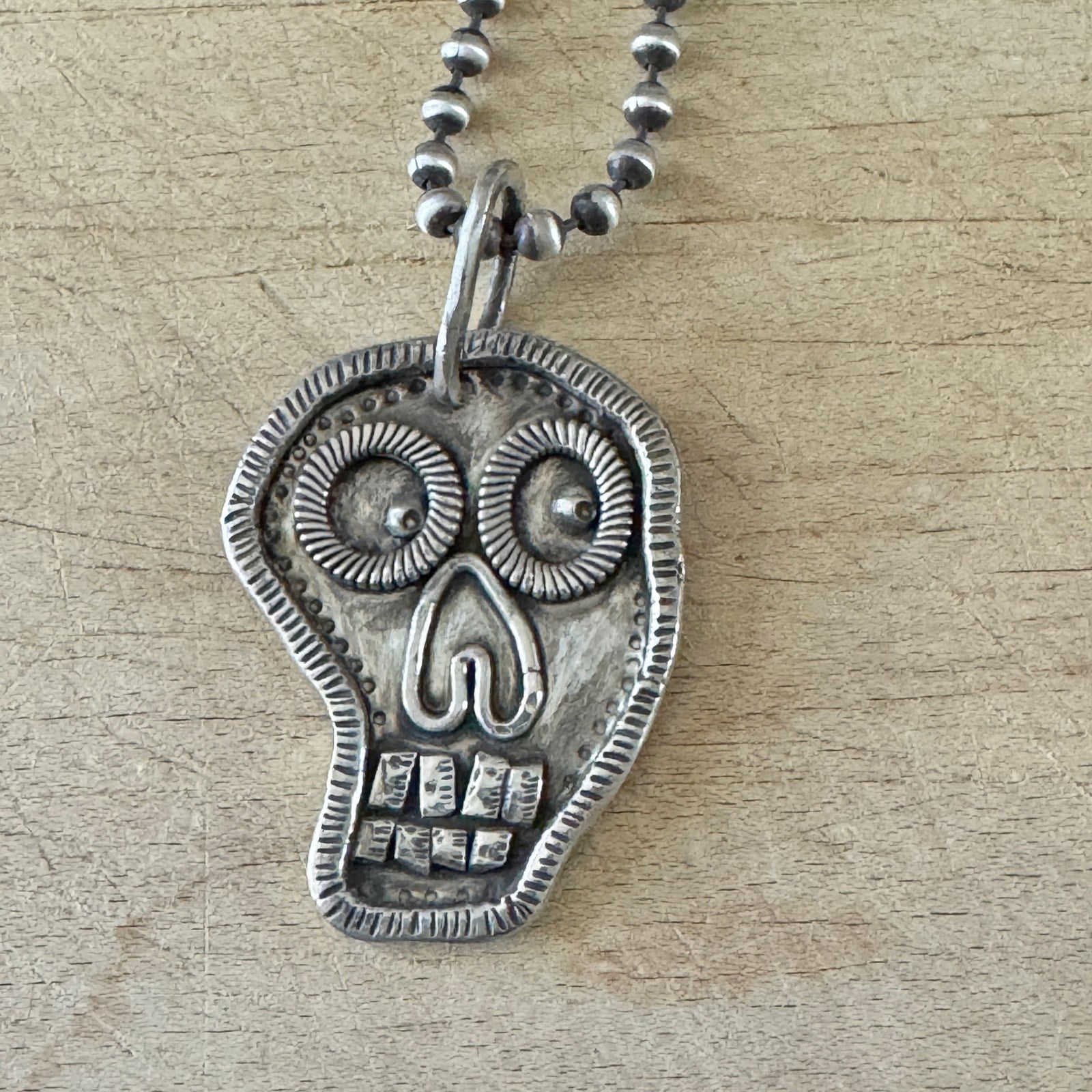 Large Chunky Skull Necklace Margaret Sullivan