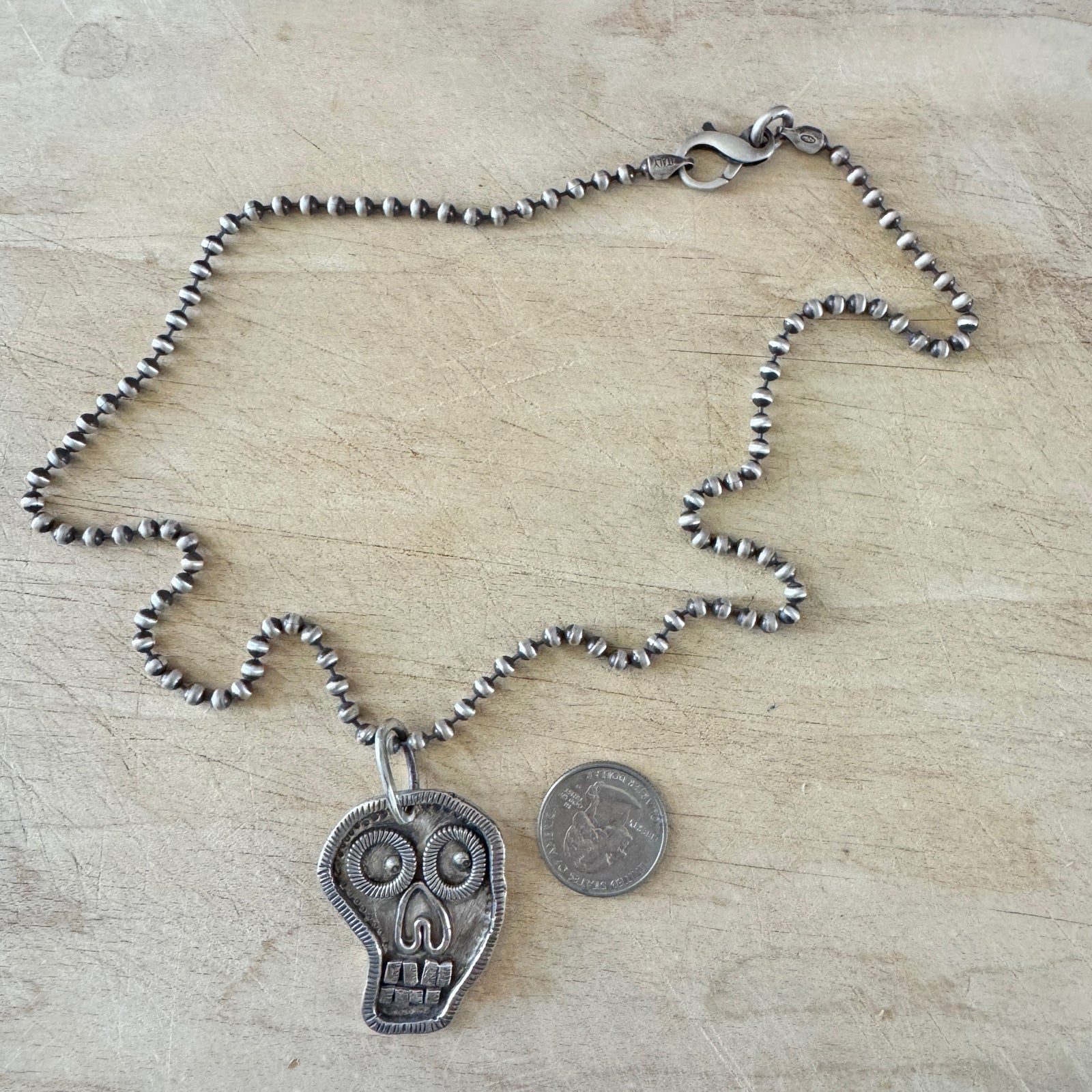 Large Chunky Skull Necklace Margaret Sullivan