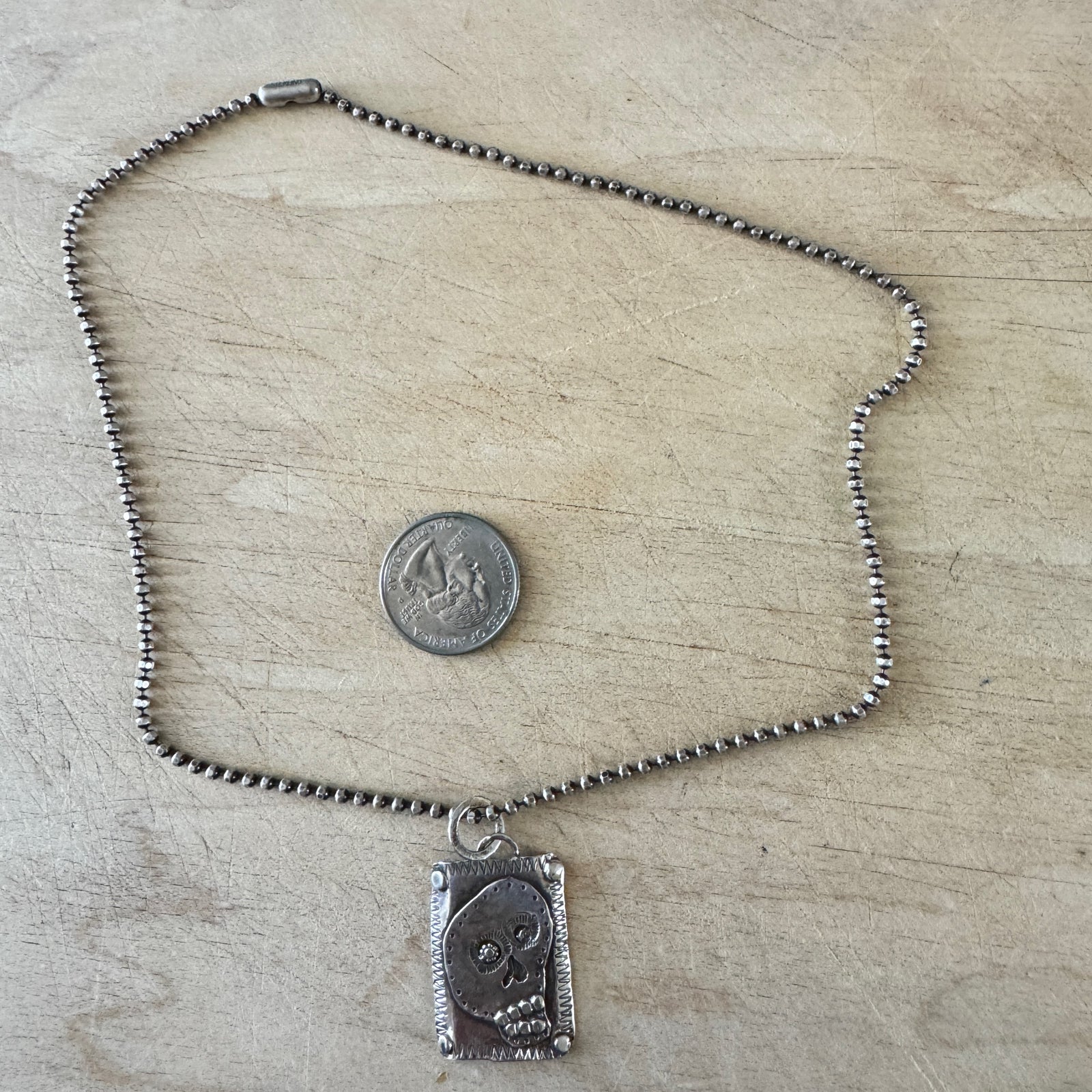 Large Square Skull Necklace Margaret Sullivan