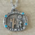Silver & Bronze Bad Ass Turquoise Necklace Margaret Sullivan