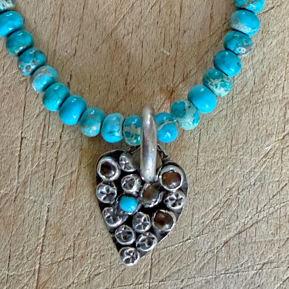 Silver Turquoise Heart Necklace Margaret Sullivan