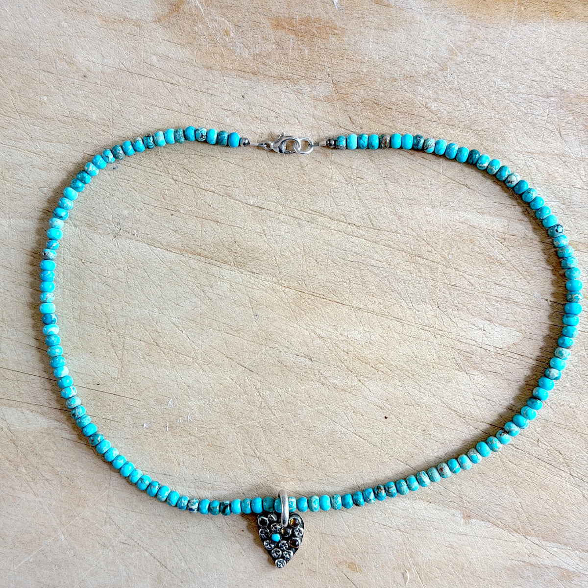 Silver Turquoise Heart Necklace Margaret Sullivan
