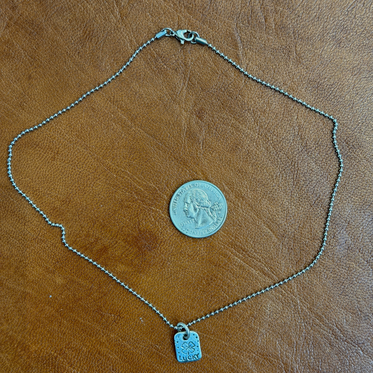 Silver Brass Charm Necklace - Lucky Margaret Sullivan