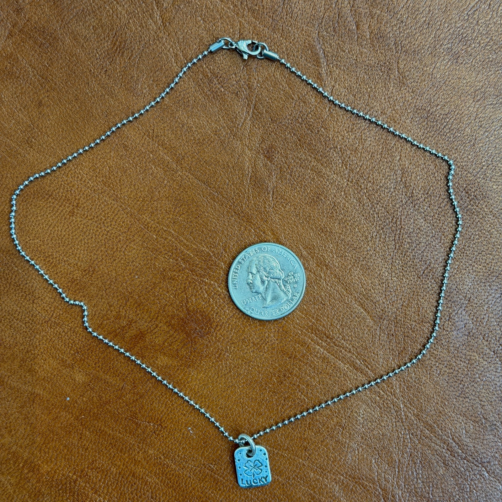 Silver Brass Charm Necklace - Lucky Margaret Sullivan