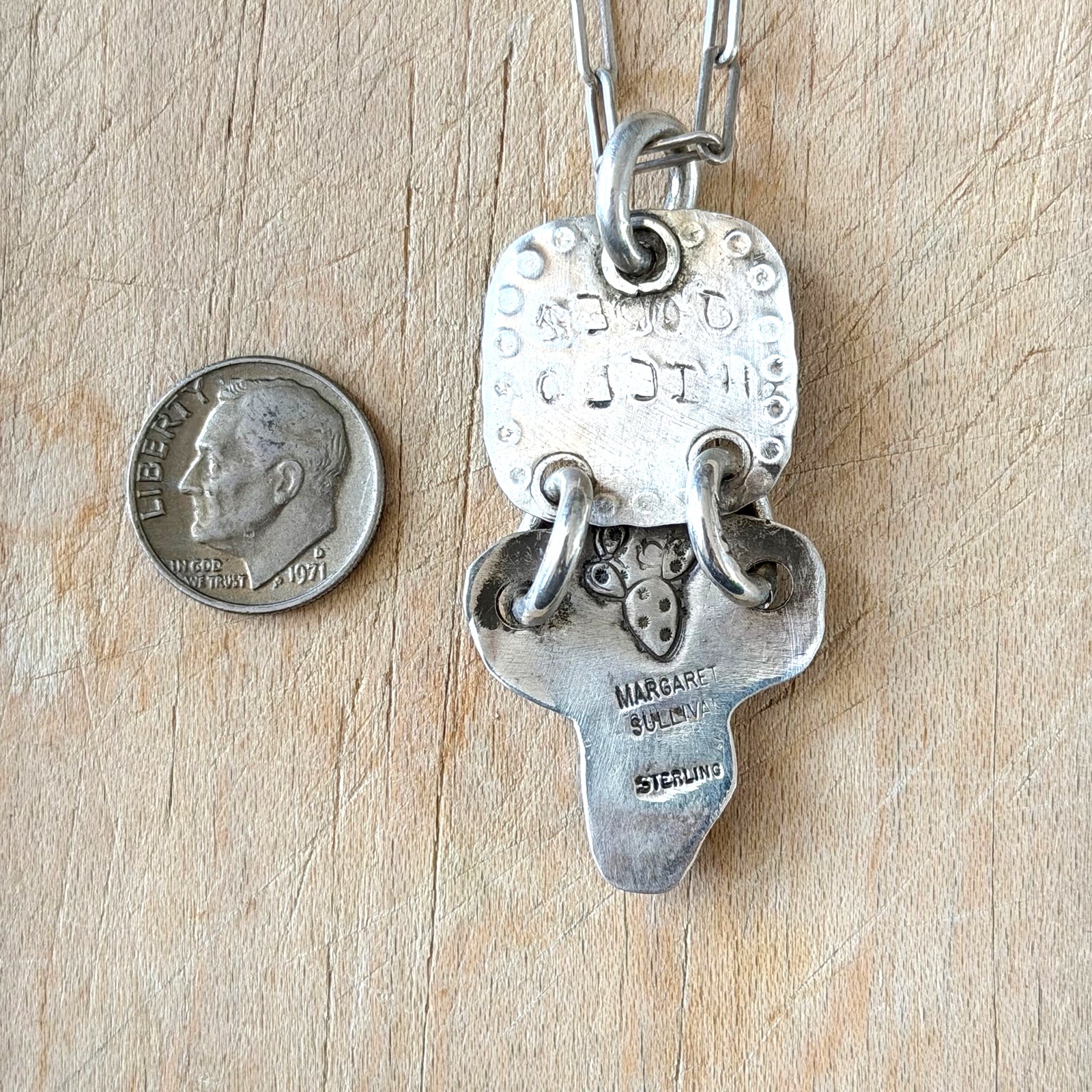 Silver Brass Skull Joder Hielo Necklace Margaret Sullivan