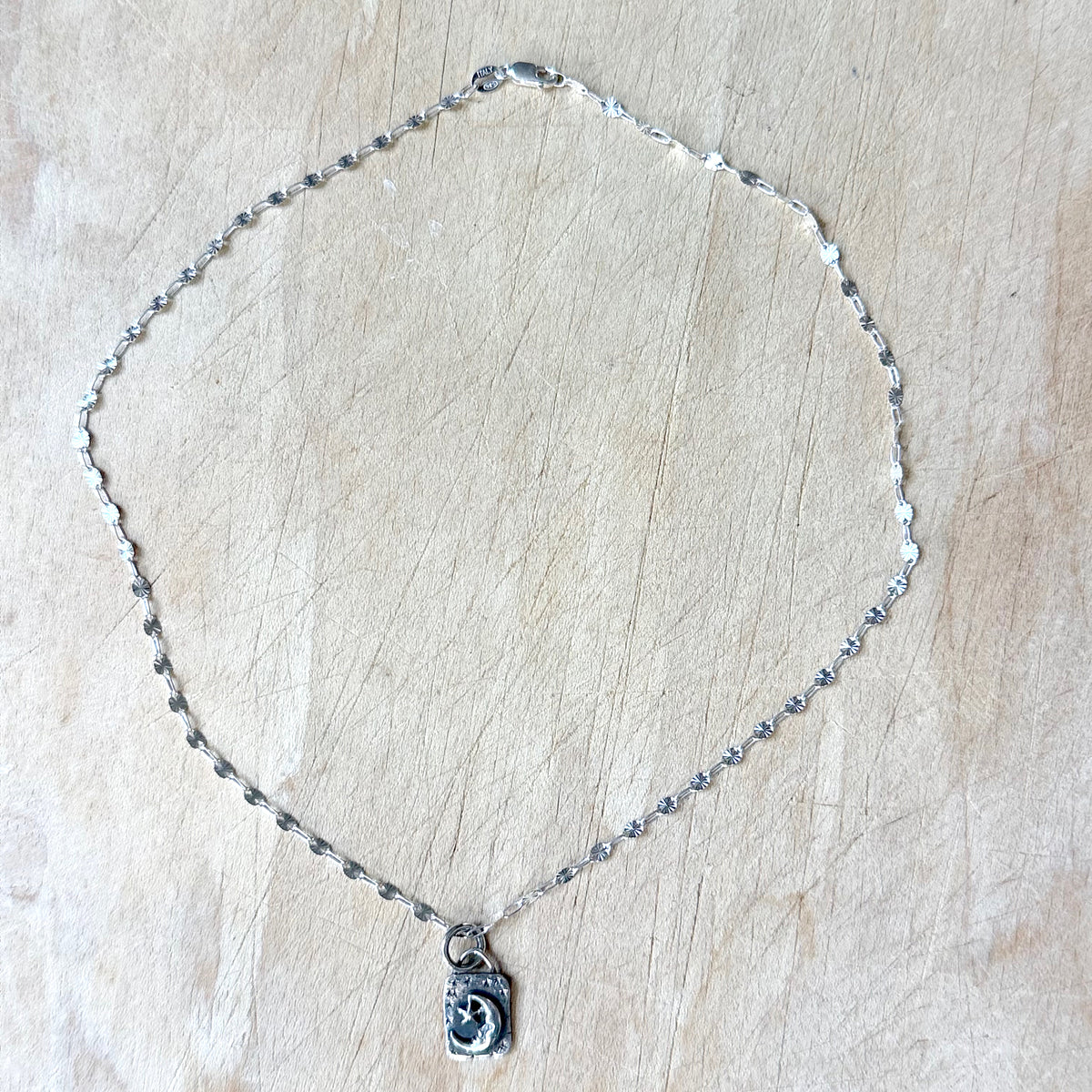 Tiny Silver Moon & Star Necklace Margaret Sullivan