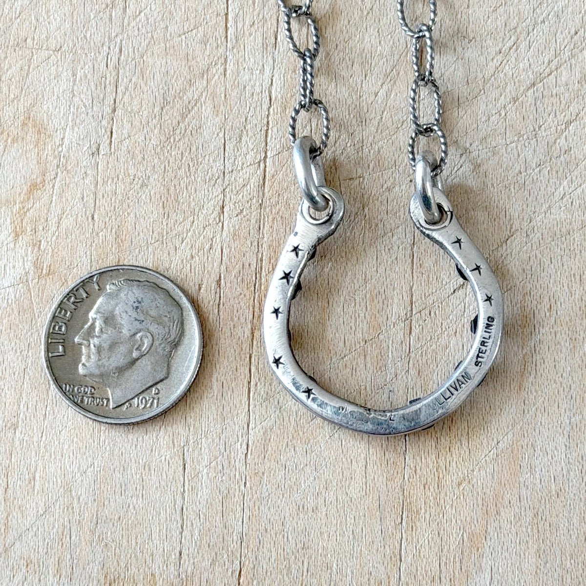 Silver Chunky Horseshoe Necklace Margaret Sullivan