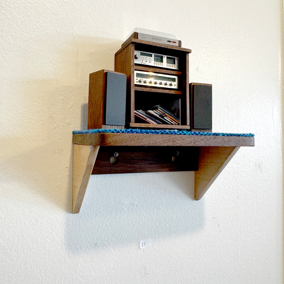 Stereo System 1:12 Scale on Shelf Margie Criner