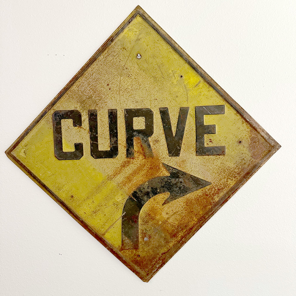 Curve - Vintage Metal Road Sign Yard Dog Gallery