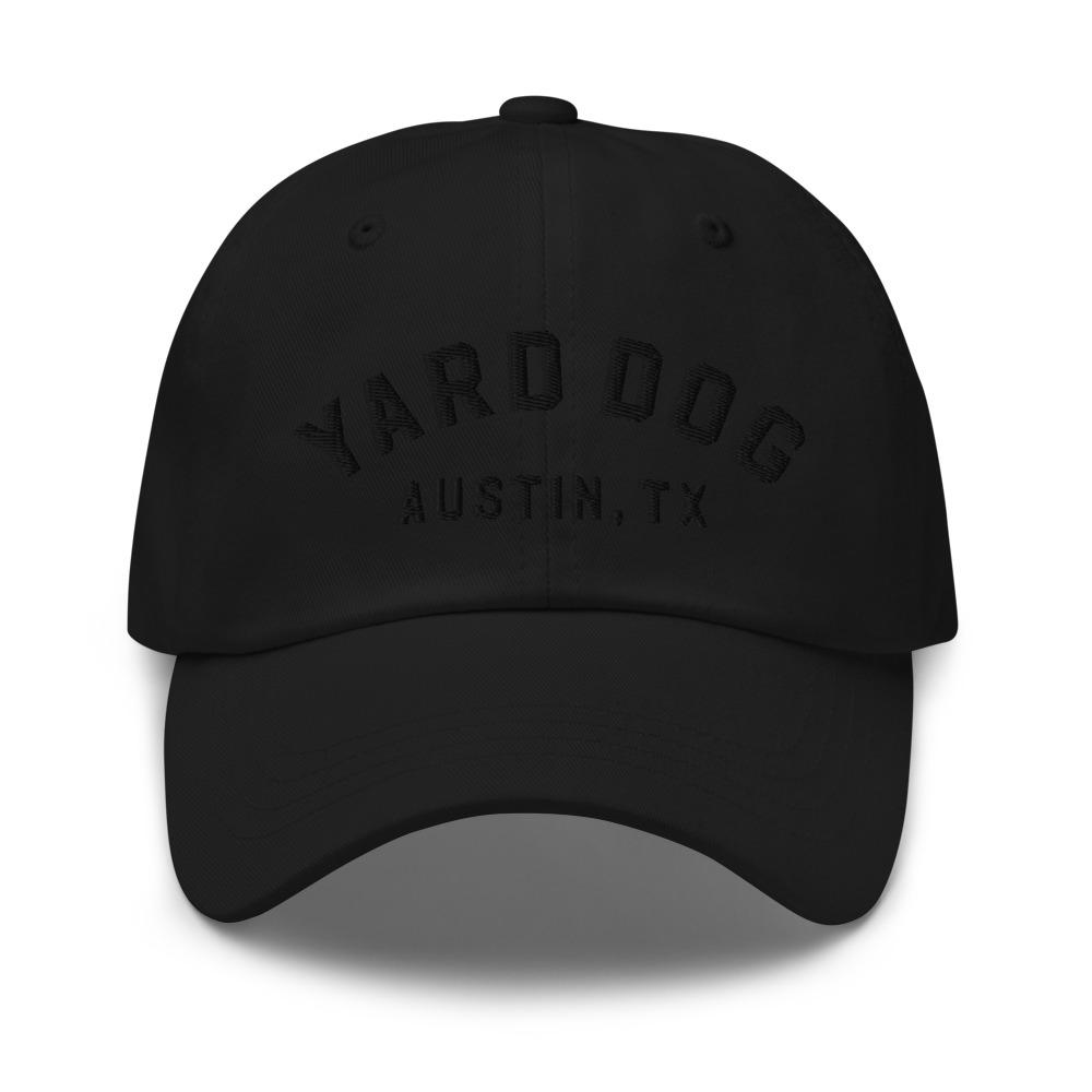 Yard Dog Embroidered Hat - Black On Black Yard Dog