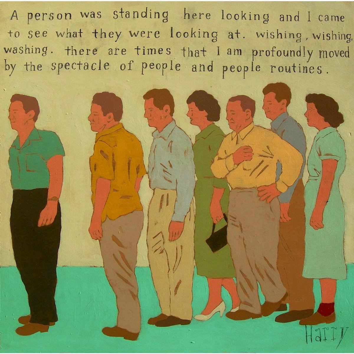 Pedestrians In A Row Harry Underwood