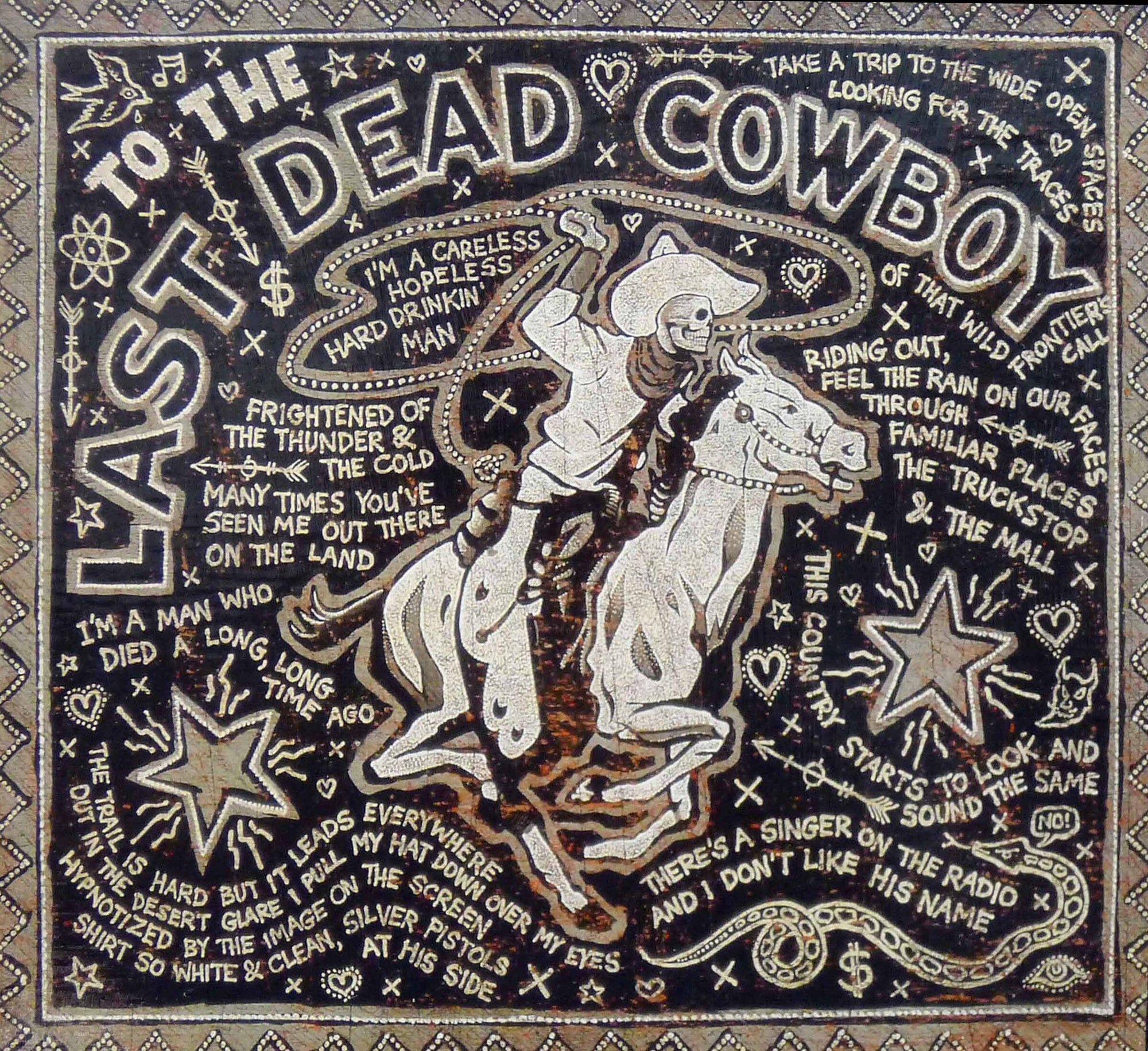 To The Last Dead Cowboy - Song Paintings Print # 10 Jon Langford