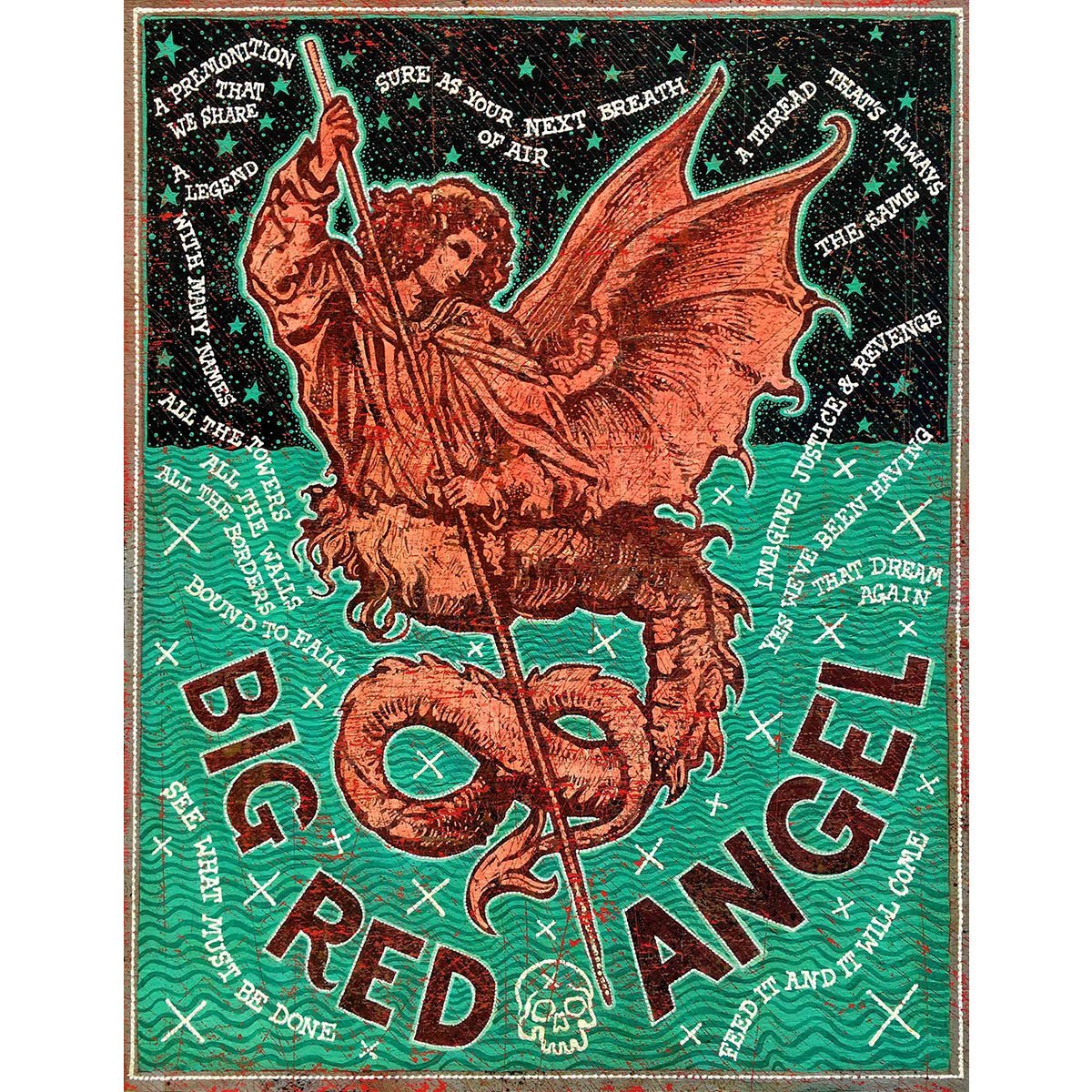 Big Red Angel - Large Print Jon Langford