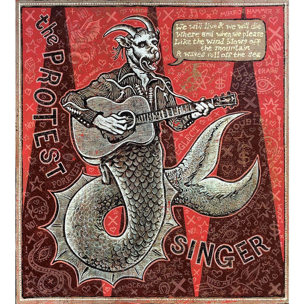 Protest Singer  - Large Print Jon Langford