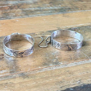 Silver Leaf Hoop Earrings Margaret Sullivan