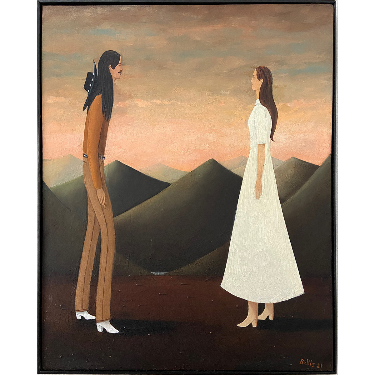 White Boots & White Dress Above A Lake I Eric Bellis